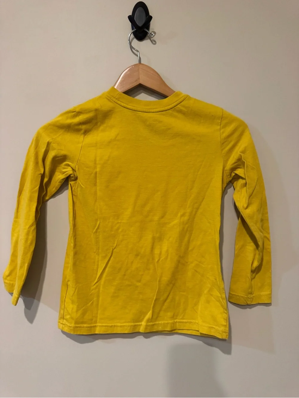 Cat & Jack Mustard Yellow Long-Sleeve Tiger Face Tee